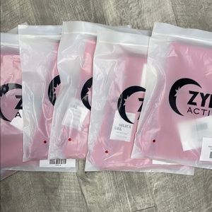 Zyia Red Metallic Light n Tight Leggings